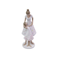 23cm Mother & Daughter Standing Pose Loving Home Decor Ornament