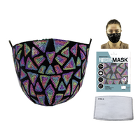 Rainbow Sequin Breathable Protective Face Mask Includes PM 2.5 Carbon Filter