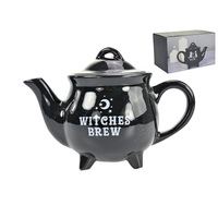20cm Witches Brew Teapot Mystical Style In Gift Box Spiritual Ceramic Ornament