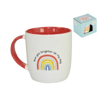 9cm Brighten My Day Rainbow Coffee/Tea Mug Inside Gift Box Kitchen Decor