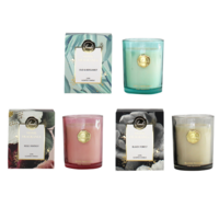 Set of 3 Luxury Scented Candles 660g Total in Glass Jars & Gift Boxes