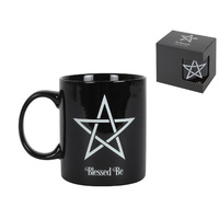 1pce Blessed Be Pentagram Mug/Cup Ceramic In Gift Box Witchcraft Spiritual