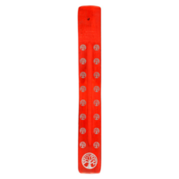 1pce 25cm Red Tree Of Life Incense Holder Chakra Zen Themed Wooden Ash Catcher