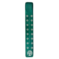 1pce 25cm Green Tree Of Life Incense Holder Chakra Zen Themed Wooden Ash Catcher