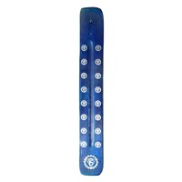 1pce 25cm Blue Incense Holder Chakra Zen Themed Wooden Ash Catcher