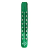 1pce 25cm Green Incense Holder Chakra Zen Themed Wooden Ash Catcher