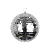20cm Silver Disco Mirror Ball, Party Room Hanging Decor, 70s Theme Style
