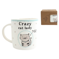 9cm Crazy Cat Lady Coffee/Tea Mug/Cup Animal Lover Inside Gift Box Kitchen