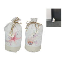 Pair of 25cm Beach Decor Door Stops, Starfish & Seashells 1.2kgs