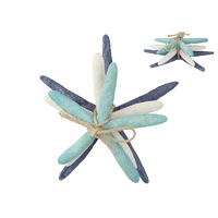 1pce 20cm Set of 3 Starfish With Rope Home Decor Nautical Theme Beach Ornament