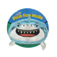 Childrens Kids Size Face Mask Plush Material Shark Reusable & Washable