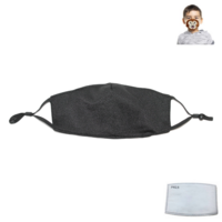 1pce Kids Protective Face Mask Black Includes PM 2.5 Carbon Filter Children