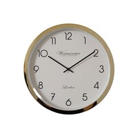 34cm Gold Frame Wall Clock, Modern Style Home Westminster
