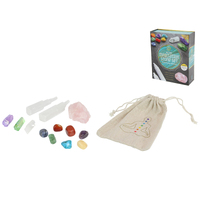 Meditation Crystal Gemstone Kit 22x22cm All In Gift Box 14 Pieces