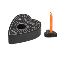Candle Holder Heart Shaped Spell Witch Themed Ouija Talking Board Design 5cm
