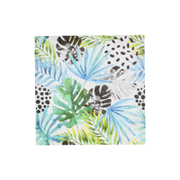 50cm Canvas Print Blue & Green Ferns Leaves Design Greenery Wall Art