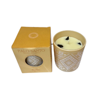 120g Boho Organics Candle with Gem, Palo Santo Scent for Relaxing Home Decor