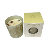 120g Boho Organics Candle with Gem, Patchouli Scent for Earthy, Relaxing Vibes