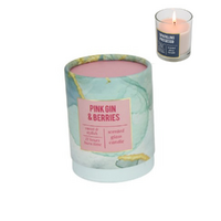 150g Marble Look Candle - Pink Gin & Berries Scented Soy Candle