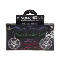 Black Magic Incense Sticks Set 4 Scents 60 Sticks Long Lasting Freshly Made
