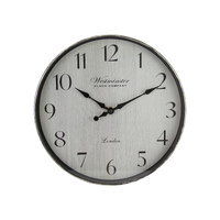 29cm Clock Black & White Background Glass Face Home Wall Art