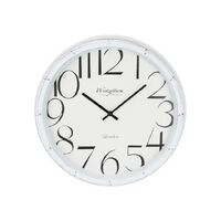 40cm White Clock With Black Numbers Home Decor Wall Hanging