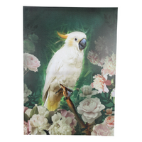 Canvas Print Cockatoo Tropical Bird in Forest 50x70cm Size Stretched on Frame