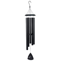 127cm Long Black Metal Column Harmonious Wind chime beautiful zen feng shui