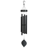 159cm Metal Black 6 Tube Harmonious Tuned Wind Chime with Beautiful Tones