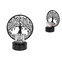 22cm Tree of Life Tealight Holder Ð Metal Candle Holder Dcor