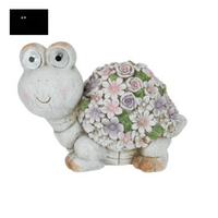 28cm Solar Garden Turtle Figurine with Light - Outdoor Decorative Solar Decor