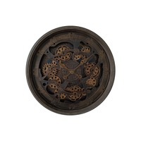 Brown Antique Cogs Clock 76cm Rustic Style