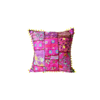 45x45cm Boho Microfibre Cushion - Pink Tones Decorative Throw Pillow