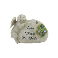 21cm Memorial Dog Garden Plaque - Personalised Pet Tribute Outdoor Sign