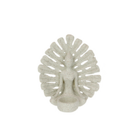 16cm Coral Yoga Lady in Meditating Pose, Peaceful Home Decor Figurine
