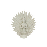 16cm Coral Yoga Lady in Praying Pose, Meditation Figurine for Home Decor