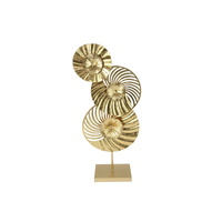 55x23cm Gold Swirl Tall Art Piece, Elegant Modern Wall Dcor Accent