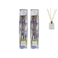 Set of 2 50ml Reed Diffusers - Hampton Butterfly Design, French Vanilla & Vanilla