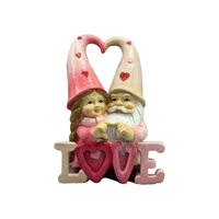 12cm Gnome Love Couple Figurine - Romantic Home Decoration