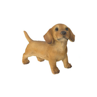 16cm Standing Light Brown Sausage Dog Figurine - Cute Pet Decor
