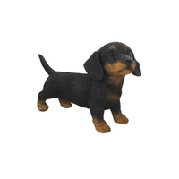 16cm Standing Black Sausage Dog Figurine - Cute Pet Decor