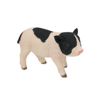 14cm Standing Black & White Pig Figurine ร Cute Farm Animal Dยcor