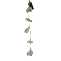 55cm Wooden Hanging Sea Shell Nest of 3 Hand Carved Beach Theme