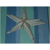 Nest of 3 Starfish (White Wash) Three Sizes Wooden 14cm, 18cm, 22cm