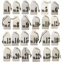 1pce Beach Themed Block with Number Good for House or Cafe's Size 9x9x18cm White Wash with Black