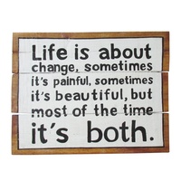 Life Pain Beautiful Both 40x31cm Wooden Hanging Sign Beach Theme