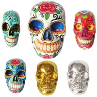 13x18cm Sugar Skull Resin Hand Painted