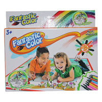 Water Magic Doodle Draw Mat with Colour Markers Set, Reusable Kids Activity