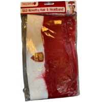 1pce QLD Team Spirit Headband Wig, Funny Dress Up For Origin Football