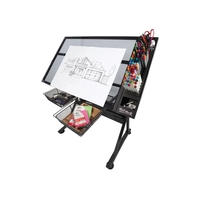 Mont Marte Easel Creative Art Station Made w/ High Quality Steel & Iron, Glass Surface Standing